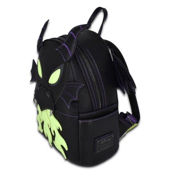 Loungefly Disney Sleeping Beauty Maleficent Dragon Cosplay Glow in the D…